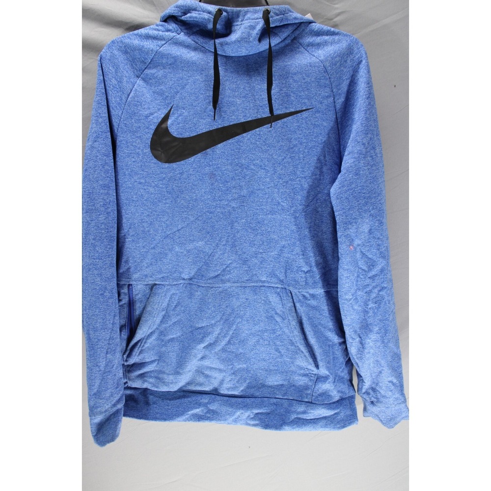 Nike mens Men's Nike Hoodie Pull-over Swoosh Blue‎ Size Small